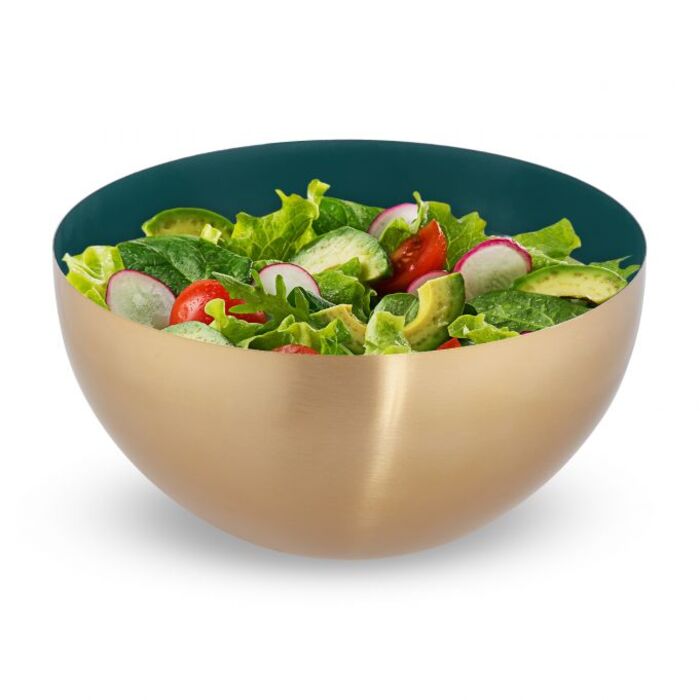 Relaxdays Stainless Steel Salad Bowl, Ø 25 cm