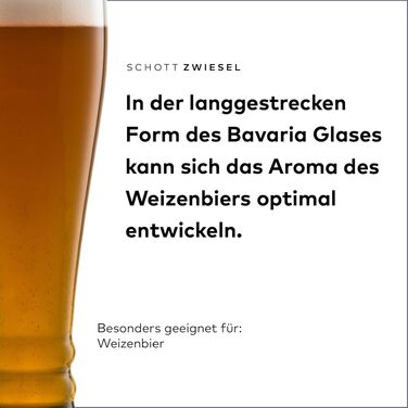Пивний келих для пшеничного пива SCHOTT ZWIESEL Bavaria Beer Basic 0,5 л (набір 4 шт.) - кришталь Tritan, Німеччина