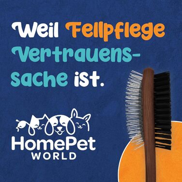 Двостороння щітка для собак та котів HomePetWorld - для догляду за довгою та середньою шерстю, видалення ковтунів та підшерстя