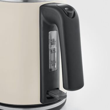 Електричний чайник Severin WK 3489, 1 л, чорний/нержавіюча сталь, з фільтром від накипу та індикатором рівня води