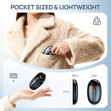 Електричні грілки для рук, набір 2 шт. - 20 годин тепла, USB, 3 температурні режими, для спорту та Raynaud's, сірий