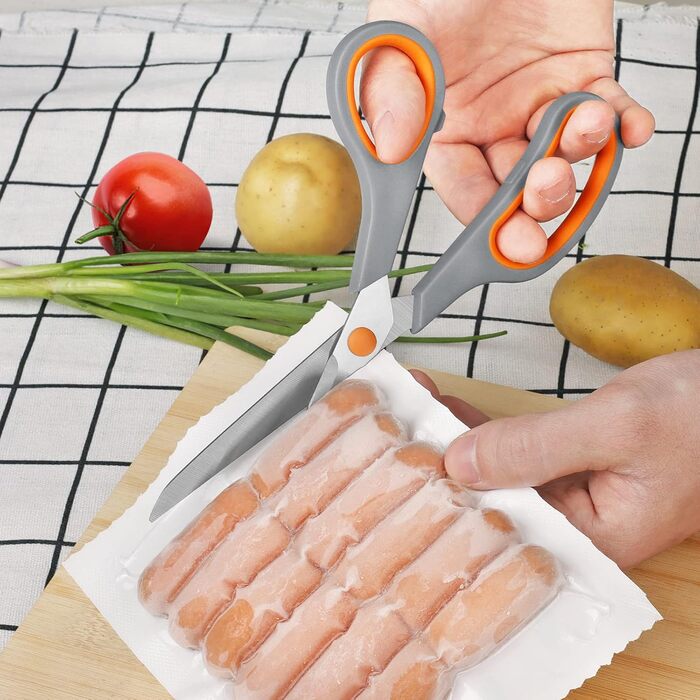 Набір кухонних ножиць 5шт. з нержавіючої сталі, мультифункціональний, помаранчевий/сірий