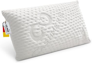 Ортопедична подушка для шиї FMP Matratzenmanufaktur з ефектом пам'яті (Memory Foam), віскоеластична, біла, 70x36x13 см