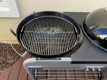 Решітка для гриля з шарніром Vnierxful 7436 для Weber, кругла 22 дюйми, змінна решітка для вугільного гриля, сумісна з Weber One-Touch, Performer, Bar-B-Kettle, BBQ серії