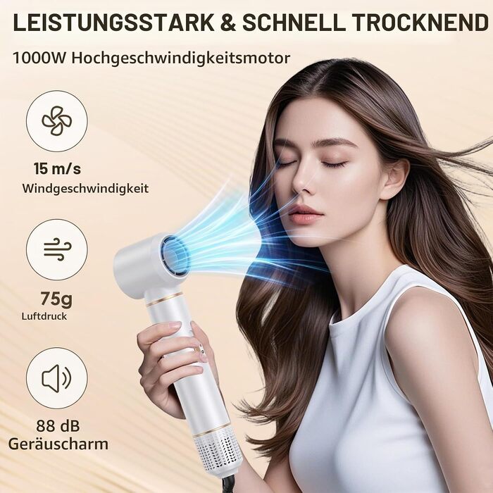 Мультистайлер для волосся 5 в 1 Airstyler 1000W: фен-щітка, автоматичний стайлер для кучерів, об'єму та випрямлення, 3 режими температури