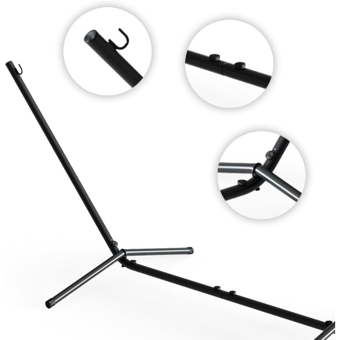 Oskar-Store Hammock Stand 350cm Metal Frame Hammock Stand Sun Lounger Metal