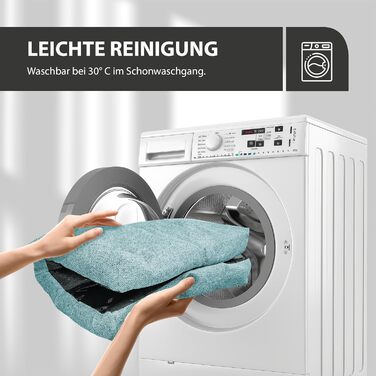 Лежанка для собак Rohrschneider з мискою, 50x80x7 см, бірюзовий | Лежанка для собак та котів, антиковзаюча, міцна, Made in EU