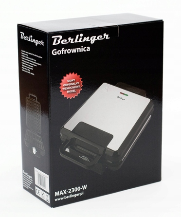 Вафельниця Berlinger 2300 Вт, чорна, з регулюванням температури, на 4 вафлі