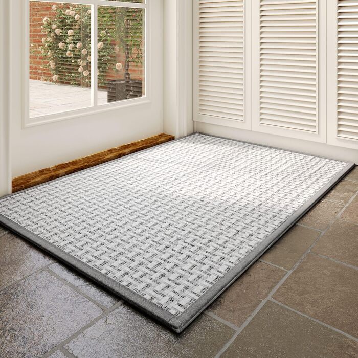 Килимок для дому, антиковзаюча підлога, килимок для вхідних дверей, 41x61 см, сірий