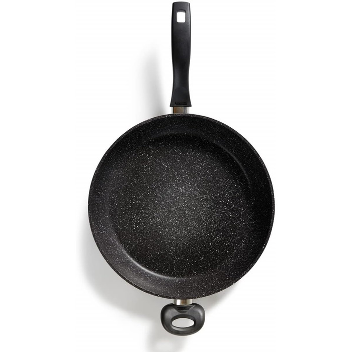 Сковорода STONELINE 16 см з антипригарним покриттям (камінь), для індукційних плит, алюмінієва, чорна