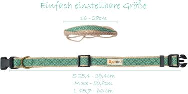 Нашийник для собак Pettsie з банданою та браслетом дружби, регульовані розміри S, M, L, знімний бандана, приваблива упаковка, для власників собак, зелений, L 45,7-66 см