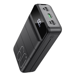 Power Bank 60000mAh 22.5W USB-C PD, Зовнішній акумулятор для смартфонів, планшетів, чорний