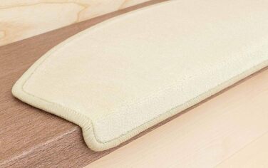 Комплект напівкруглих килимків для сходів Metzker Vorwerk Uni, світло-бежеві, 22 шт.
