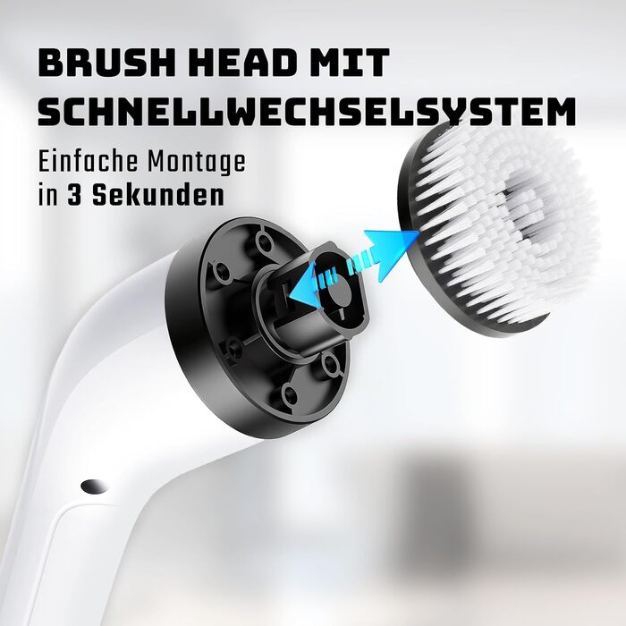 Електрична щітка для чищення Highyes Spin Scrubber, водонепроникна IPX7, біла