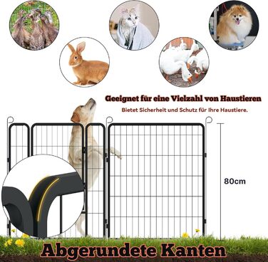 Вольєр для цуценят Froadp 6-TLG, 65x80 см: безпечний забіг для собак, забіг для цуценят, вольєр для собак, огорожа для собак