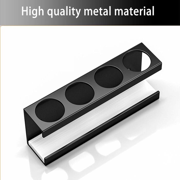 Тримач для електричної зубної щітки, алюмінієвий, без свердління, чорний, 3 слоти