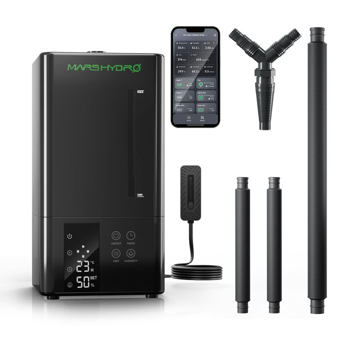 Увлажнитель воздуха MARS HYDRO New Plant 6L с регулировкой влажности, таймером, ультразвуком, без протечек для теплицы, гроубокса, indoor выращивания
