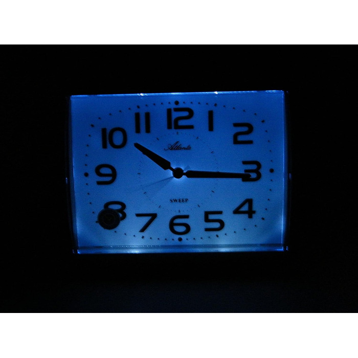 Atlanta Large Alarm Clock with Automatic Night Light Sensor Quartz Analog - 1919-19