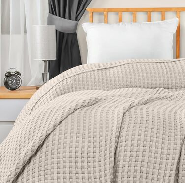 Плед Baumwoll Waffeldecke Utopia Bedding: бавовна, вафельна тканина, 152x127 см, хакі