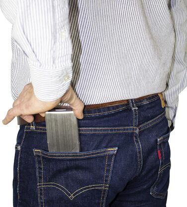 Металеве табакерка для сигарет: компактний, плоский, з дзеркалом. Для жінок та чоловіків. Містить до 7 сигарет. Виготовлено з нержавіючої сталі.