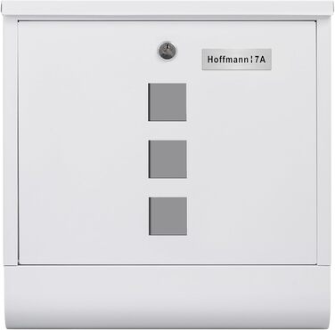 Поштовий ящик Zedelmaier XXL з нержавіючої сталі, індивідуальне гравіювання, 35x35 см, 4 ключі, для листів B5/C4, RAL 7016 Anthrazit