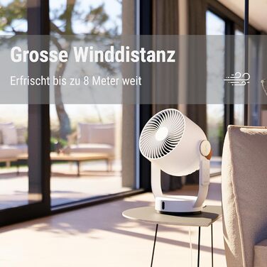 Повітряний циркулятор Stadler Form Leo, білий - вентилятор з поворотом 360°, дистанційне керування, радіус дії 8м