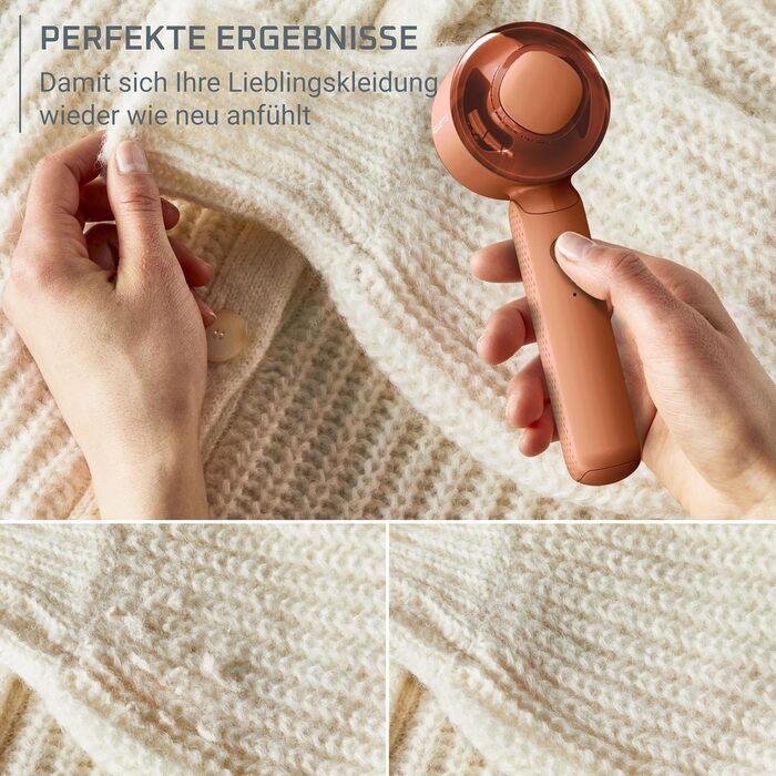 Rowenta Easy Care: Бездротовий видалення ворсу з нержавіючою сіткою, 60 хвилин роботи, теракотовий колір, JA8001E0