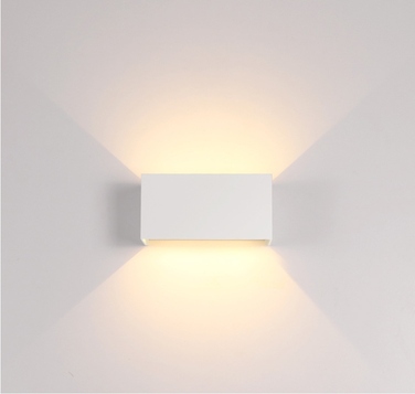 Стіна LED-бра 24W, зовнішній квадратний світильник (чорний), освітлення вгору-вниз