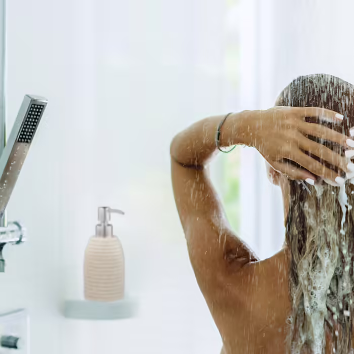 Relaxdays Stainless Steel Soap Dispenser with Grooves