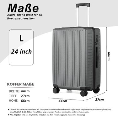 Валіза ручної поклажі TANTOMI з відділенням для ноутбука, 51 см, жорсткий корпус ABS, легкий, 4 колеса 360°, TSA-замок (Світло-темно зелений, 41 л)