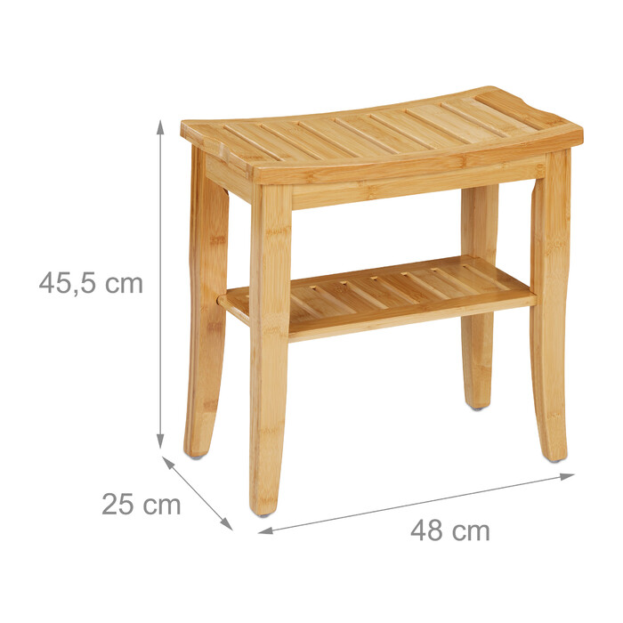 Relaxdays Bamboo Stool