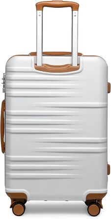 Чемодан British Traveller з ABS+PC корпусом: міцний та стильний, 54 x 36.5 x 21.5 см, білий