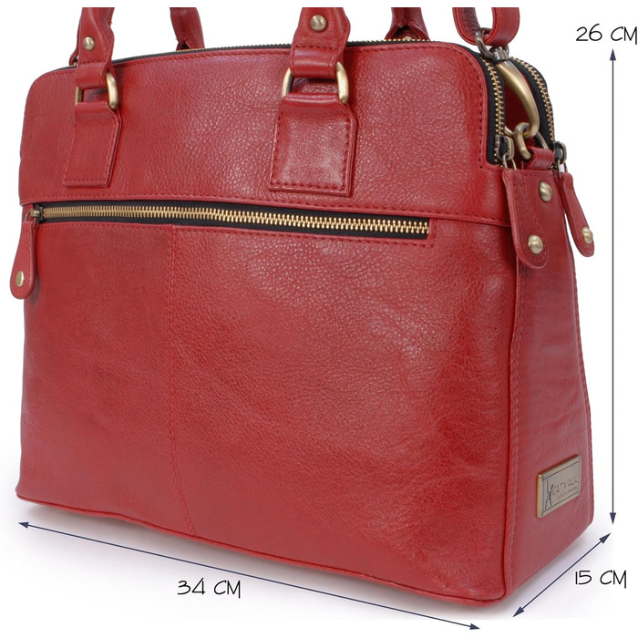 Сумка жіноча шкіряна Catwalk Collection Victoria червона, велика сумка-тоут через плече з відстібним ременем