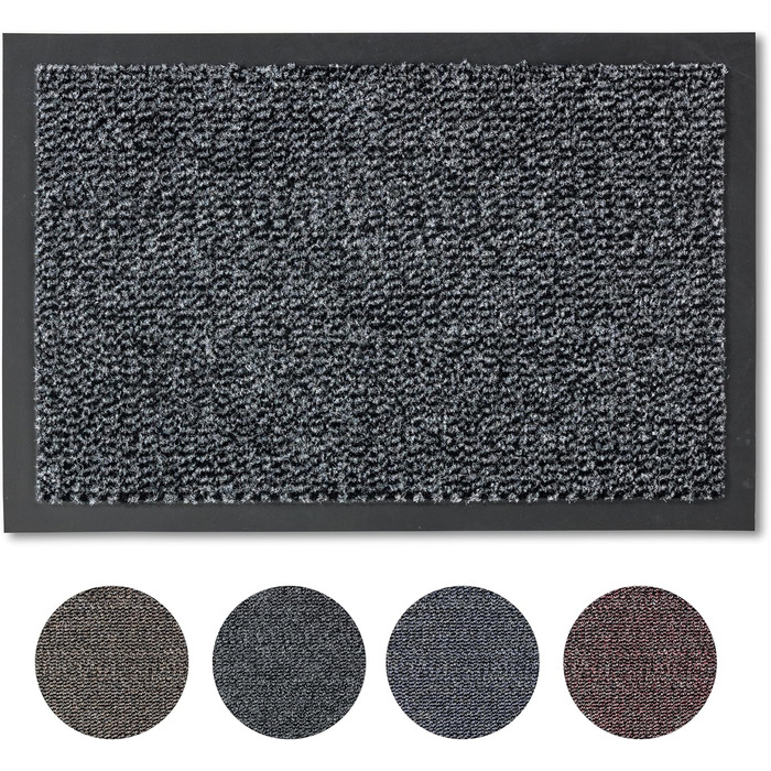 Килимок для дому Carpido 40x60 см - швидковисихаючий, антиковзаючий, сірий