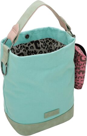 Сумка жіноча Fritzi Izzy Olga Canvas Hobo (бавовняний мікс) через плече, міська/пляжна, веганська, знімний футляр для окулярів, 37x27x17 см, кольори: чорний, рожевий, помаранчевий, зелений, синій, рожевий, фіолетовий, м'ятний, бежевий (Pooly)