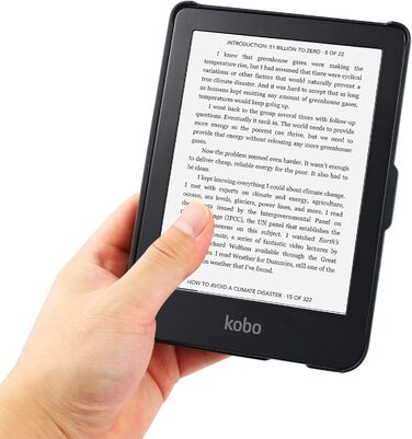 Чохол-книжка HGWALP для Tolino Shine 5/Shine Color/Shine 4 та Kobo Clara Colour/Clara BW/Clara 2E eReaders, преміум-якість, функція авто-сон/пробудження, квітковий дизайн (персиковий)