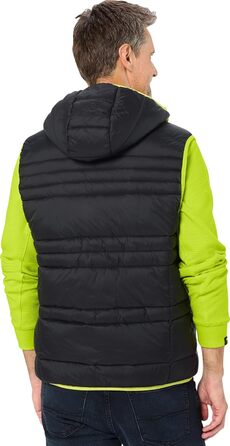 Чоловіча степкова жилетка NORDCAP, легка, тепла та вітростійка, спортивна жилетка з капюшоном та кишенями на блискавці, розмір M-3 (XXL, чорний)