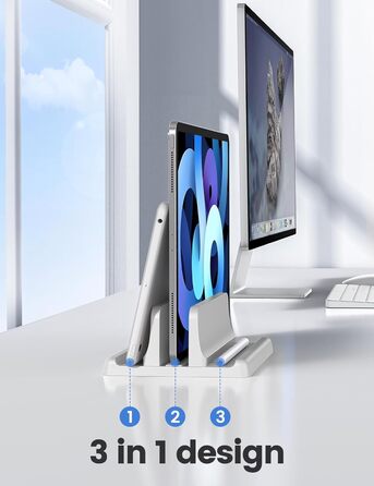 Підставка для ноутбука VAYDEER вертикальна, 3 в 1, для MacBook, iPad, Tablet, Notebook до 17.3