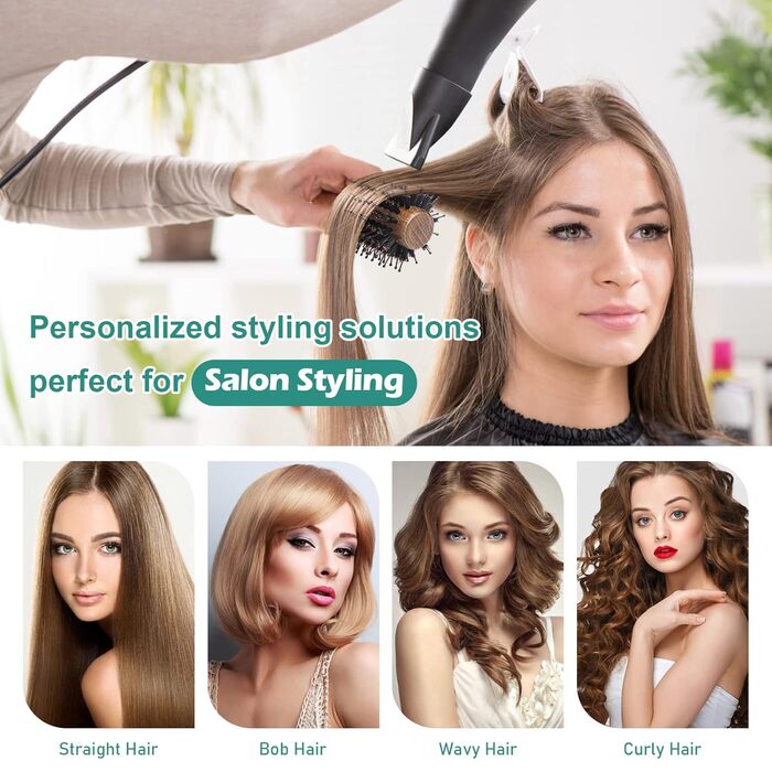 Кругла щітка для розчісування та укладання волосся з щетиною дикого кабана та нейлону, професійна стилістська щітка (діаметр 40 мм/70 мм)