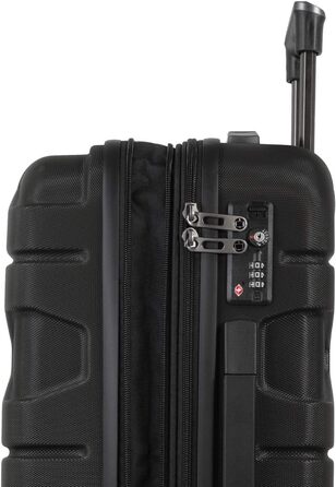 Набір валіз X-Kölln (S, L) - 2 шт. Чорний матовий, з TSA замком. Валіза-трольлей, Rollkoffer, валіза для подорожей