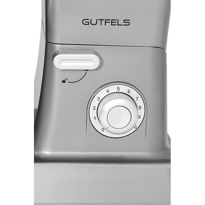 Кухонна машина GUTFELS KM 8102 roi | 1200 Вт | 10 швидкостей | 5 л чаша | Насадки: вінчик, гак для тіста, гак для збивання | Червона