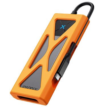 Зовнішній корпус-адаптер iDsonix M.2 NVMe та SATA SSD на USB 3.2 Gen 2 10Gbps, алюмінієвий, підтримує M-Key/B+M Key, розміри 2230/2242/2260/2280, USB-A/USB-C