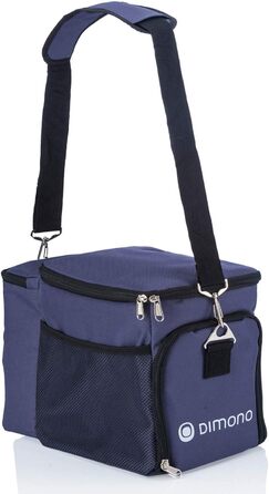 Кühlertasche Dimono® 15L: сумка-холодильник з 3 контейнерами для їжі та акумулятором холоду, блакитна