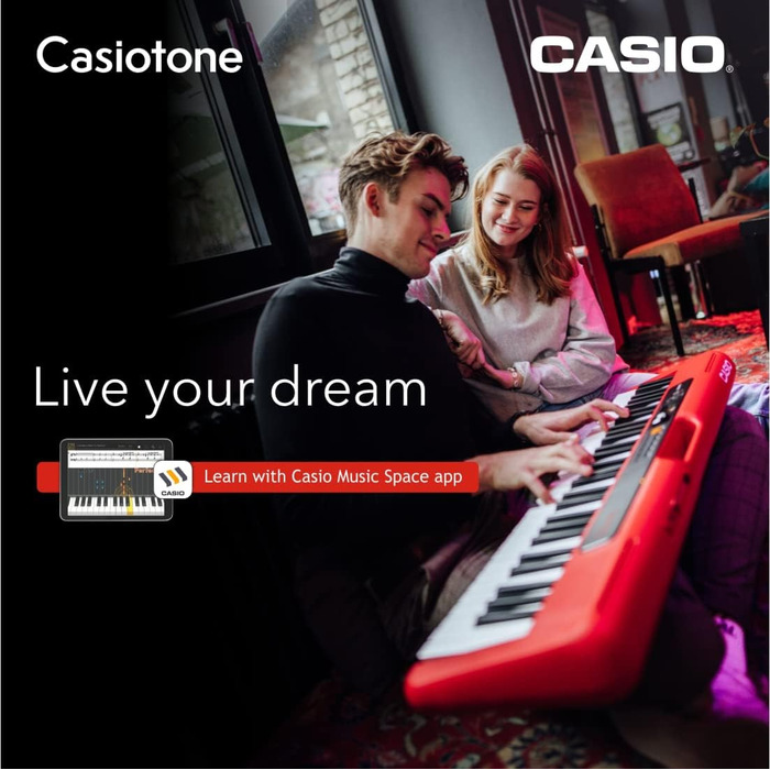 Клавішний інструмент Casio Casiotone CT-S200RD: 61 клавіша, 400 звуків, 77 ритмів, червоний колір