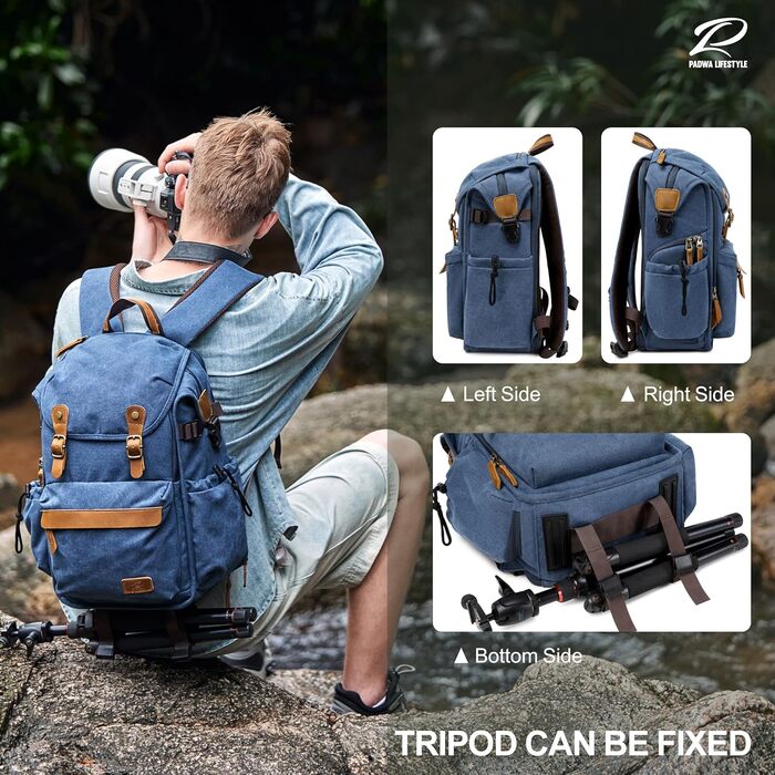 Рюкзак для фотокамери Padwa Lifestyle з воскованого полотна, 16