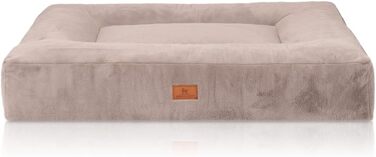 Ортопедичне ліжко для собак Knuffelwuff Midland M-L, 80 x 60 см, сірий - м'яке ліжко для собак великих, середніх та маленьких порід, 80 x 60 x 20 см