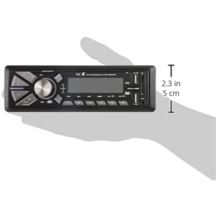 Автомагнітола Majestic DAB-442 BT з Bluetooth, DAB+ радіо, RDS, Dual-USB, SD/AUX, 180Вт (45Вт x 4), чорна