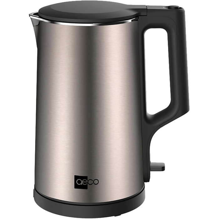 Електричний чайник Aeco AQA NEO з нержавіючої сталі, 1.7 л, 2150 Вт, без BPA, фільтр від накипу, бездротовий, CoolTouch, шампань сріблястий