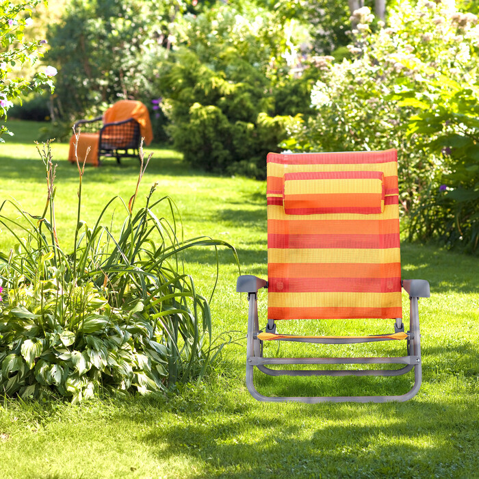 Relaxdays Folding Recliner Chair with Headrest
