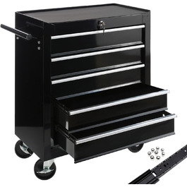Arebos 5-Drawer Tool Trolley